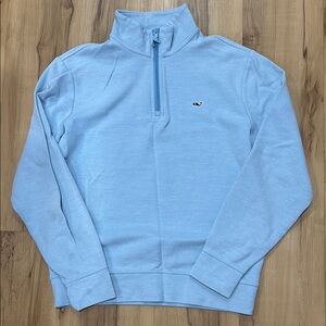 Light Blue Half-Zip Sweater